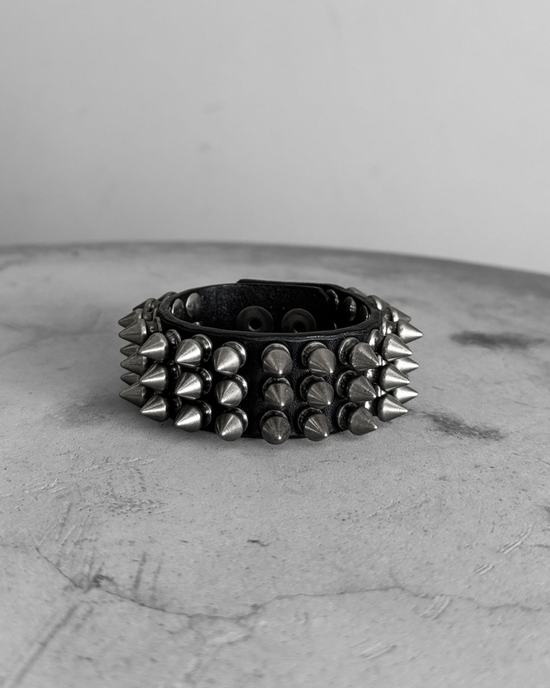 3 Row Spiked Snap Bracelet