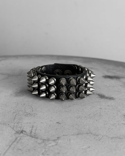3 Row Spiked Snap Bracelet