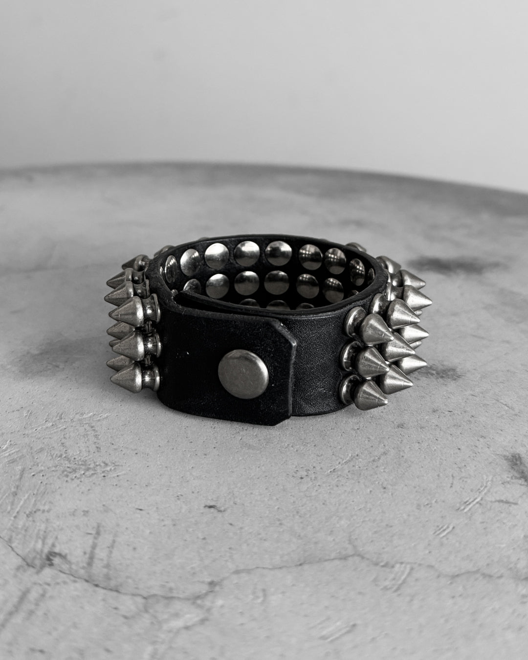3 Row Spiked Snap Bracelet