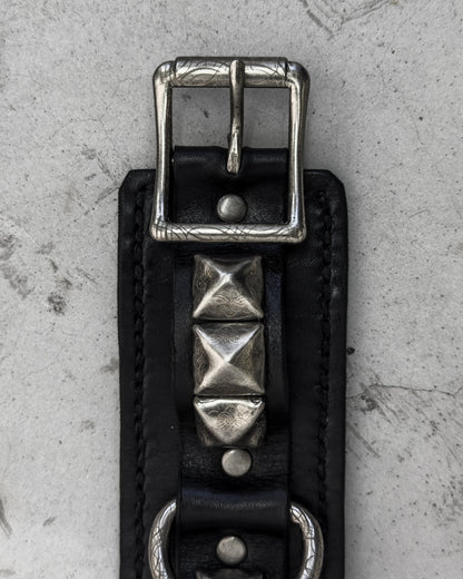 Engraved Studded Single Strap Bracelet